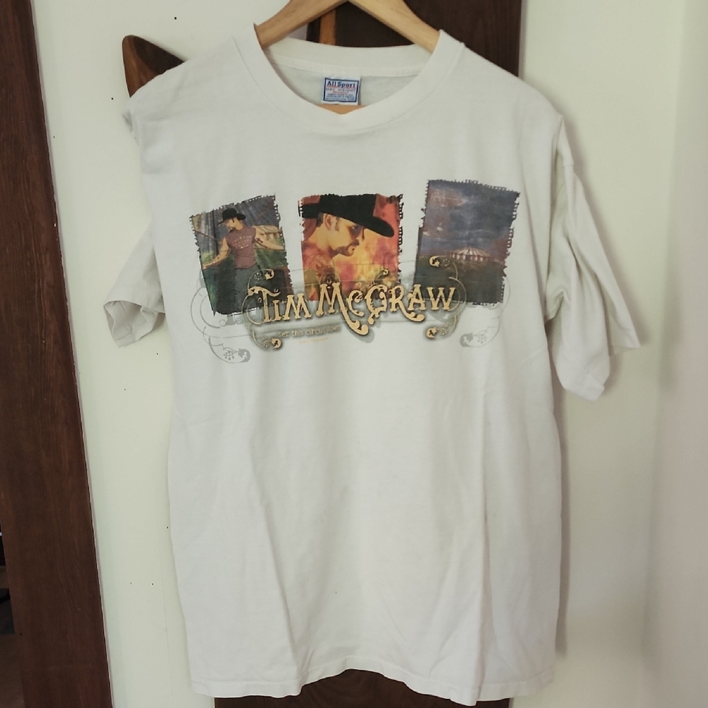 Vintage Tim Mcgraw 2001 Set The Circus Down Tour Tee Size XL